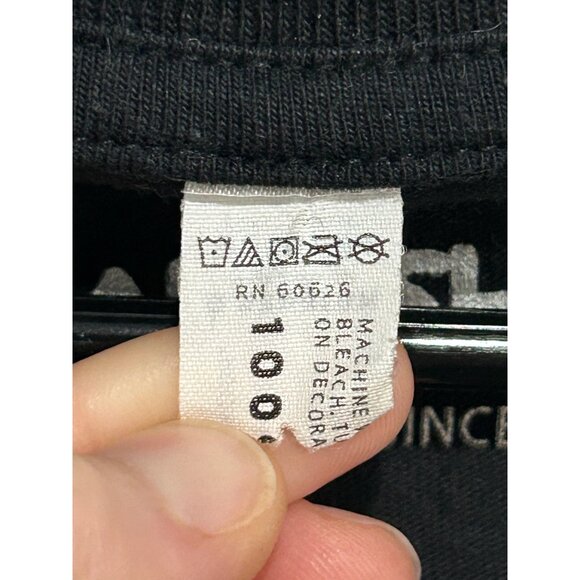 Marushka Fishbone Graphic Tee Black V-Neck 3/4 Sleeve Hand Painted Essentials - Picture 8 of 11